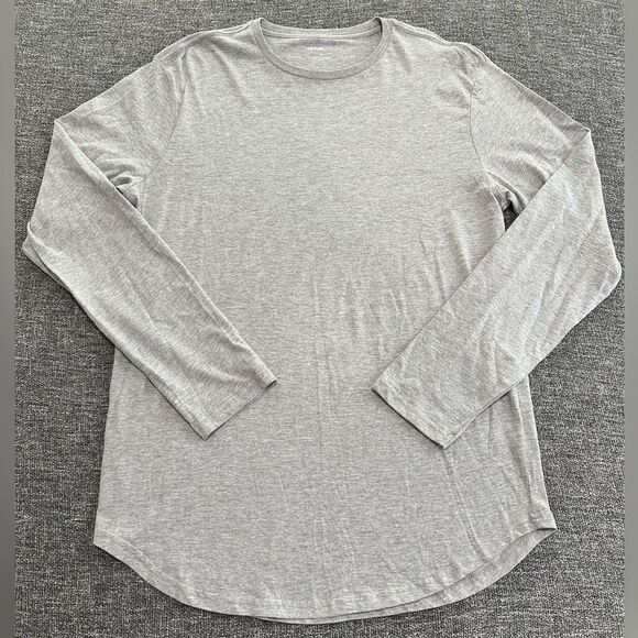Fashion Nova Heather Gray Long Sleeve Tee - Picture 1 of 4